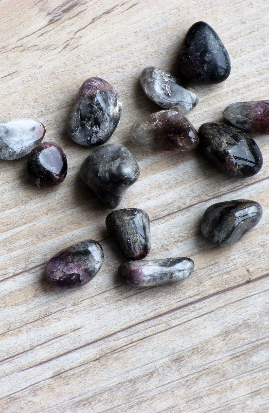 Cacoxenite Amethyst Tumbled Stone